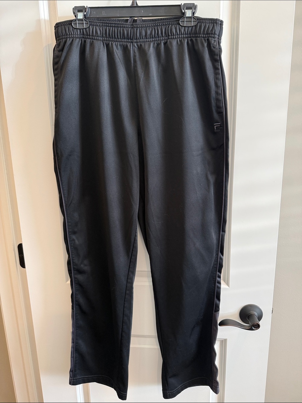 Fila Men's Black Athletic Jogger Pants with Subtle Logo & 2 front pockets